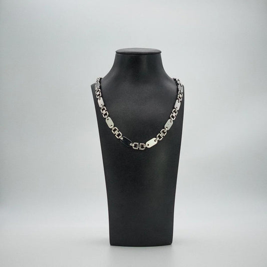 G-Jewelry Plattenkette 70cm / 10mm - Edelstahl