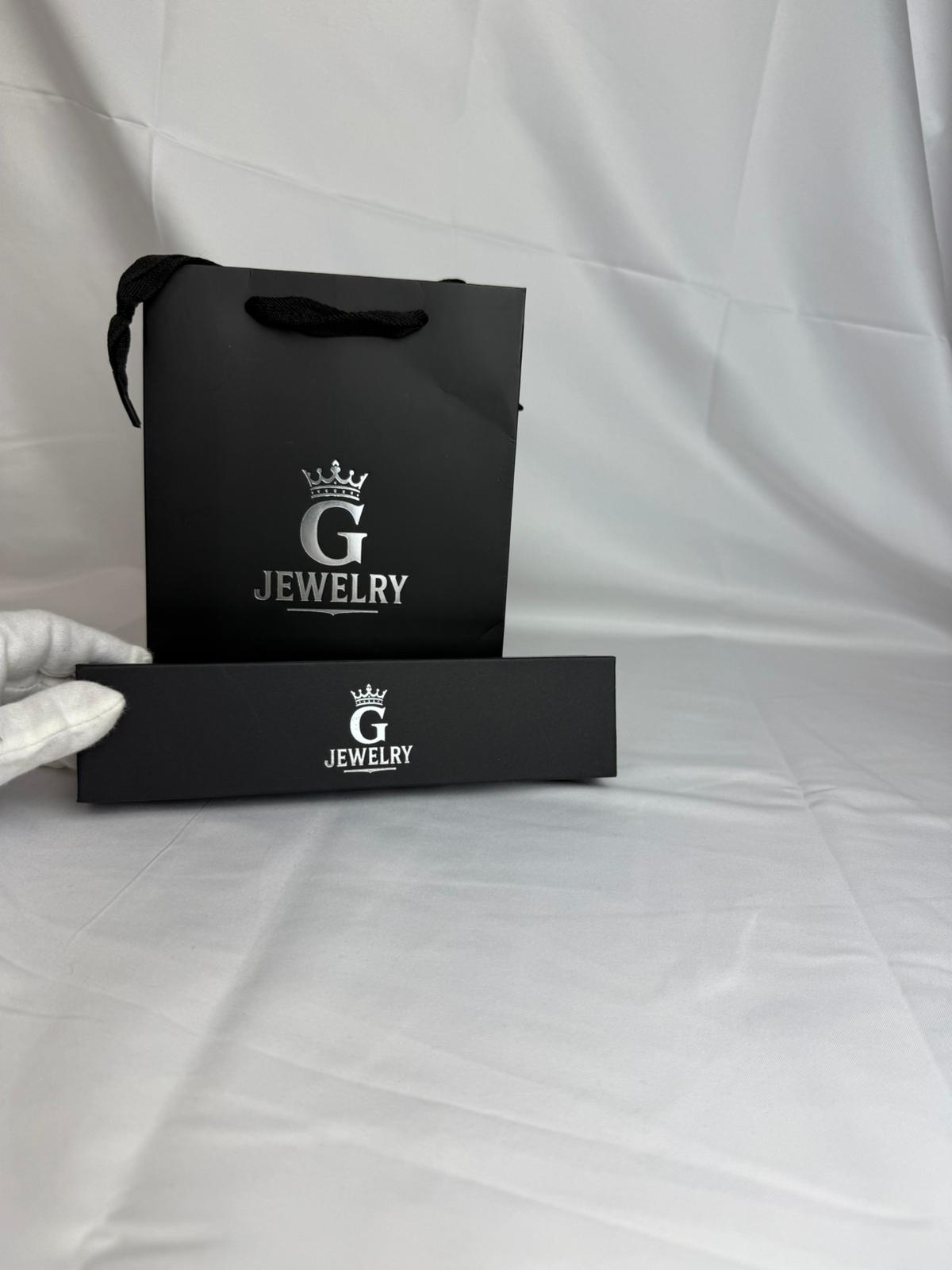 G-Jewelry Plattenkette Set 18 Karat 10mm - Gold