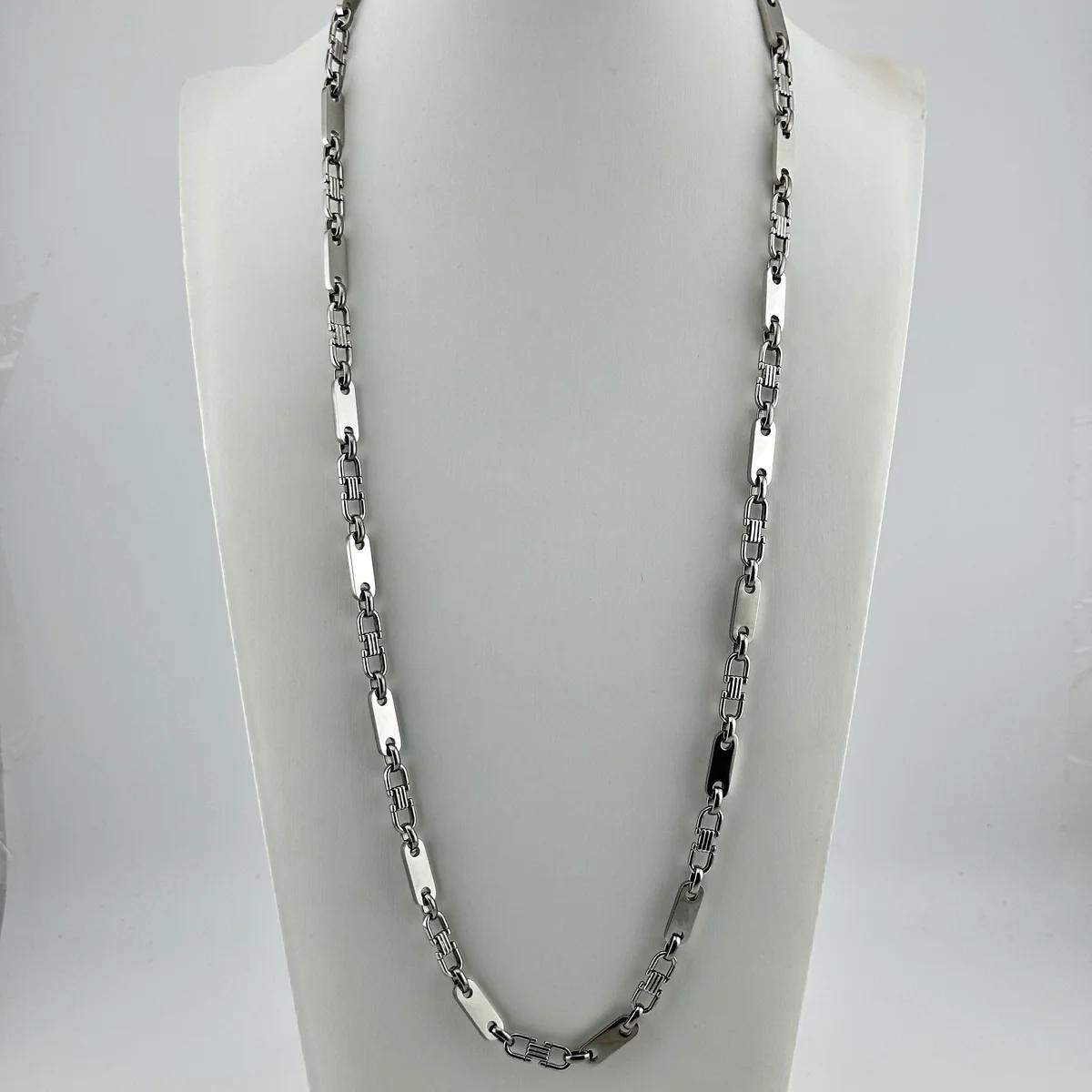G-Jewelry Plattenkette 70cm / 6mm - Edelstahl