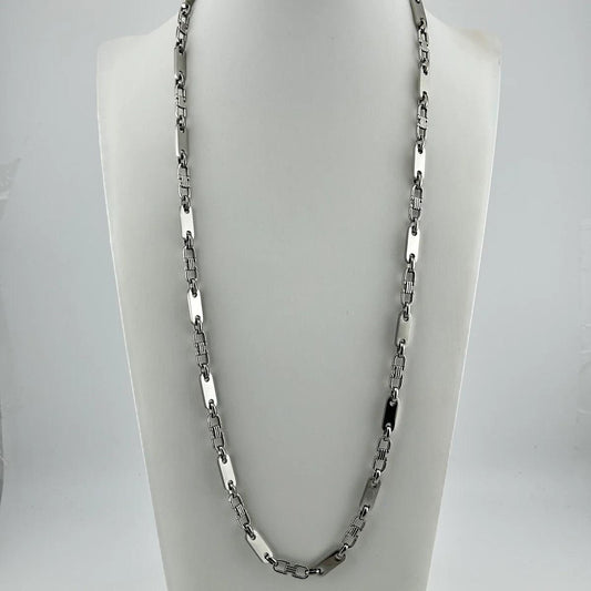 G-Jewelry Plattenkette 70cm / 6mm - Edelstahl