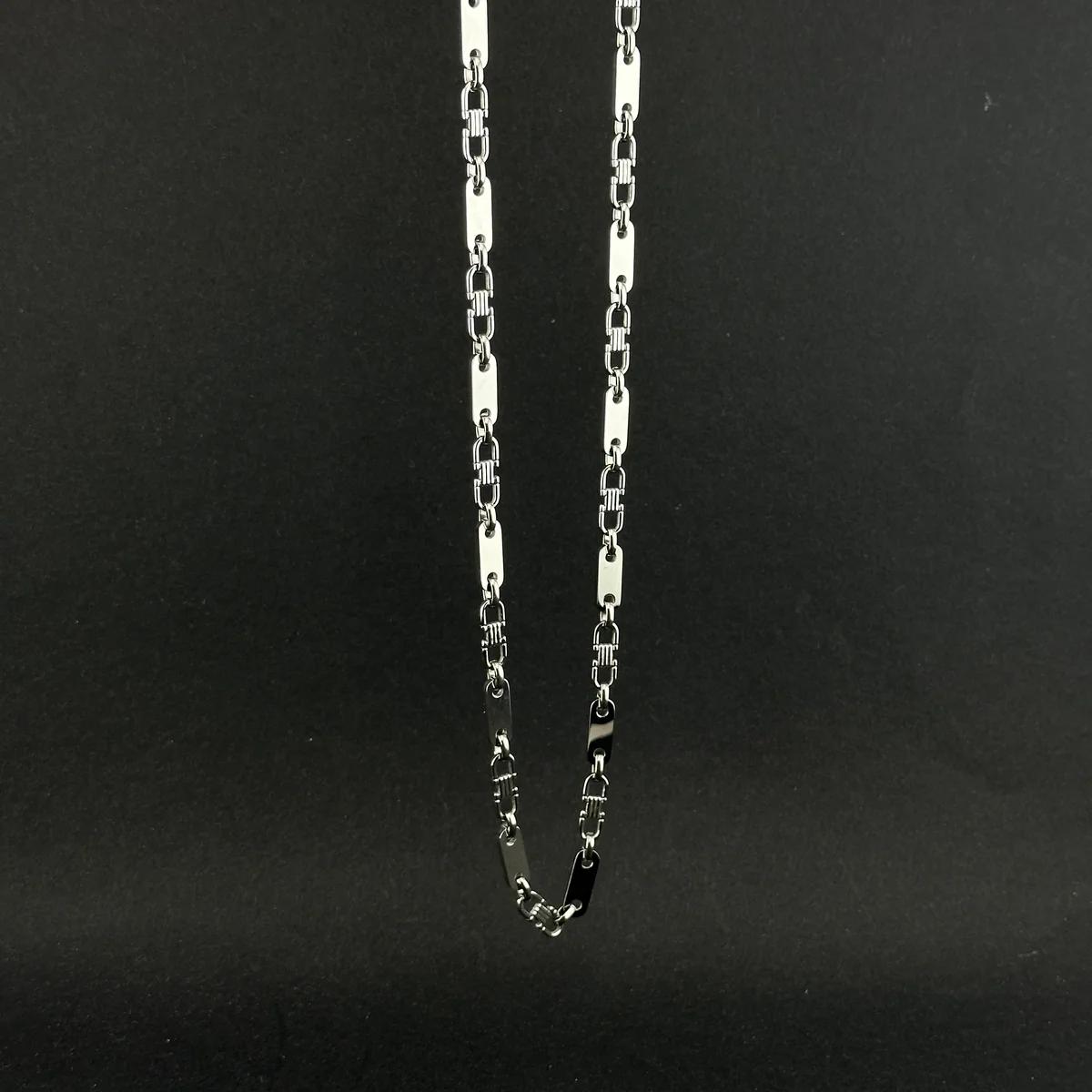 G-Jewelry Plattenkette 70cm / 6mm - Edelstahl
