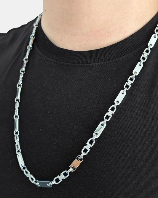 G-Jewelry Plattenkette 70cm / 6mm - Edelstahl