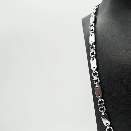 G-Jewelry Plattenkette 70cm / 10mm - Edelstahl