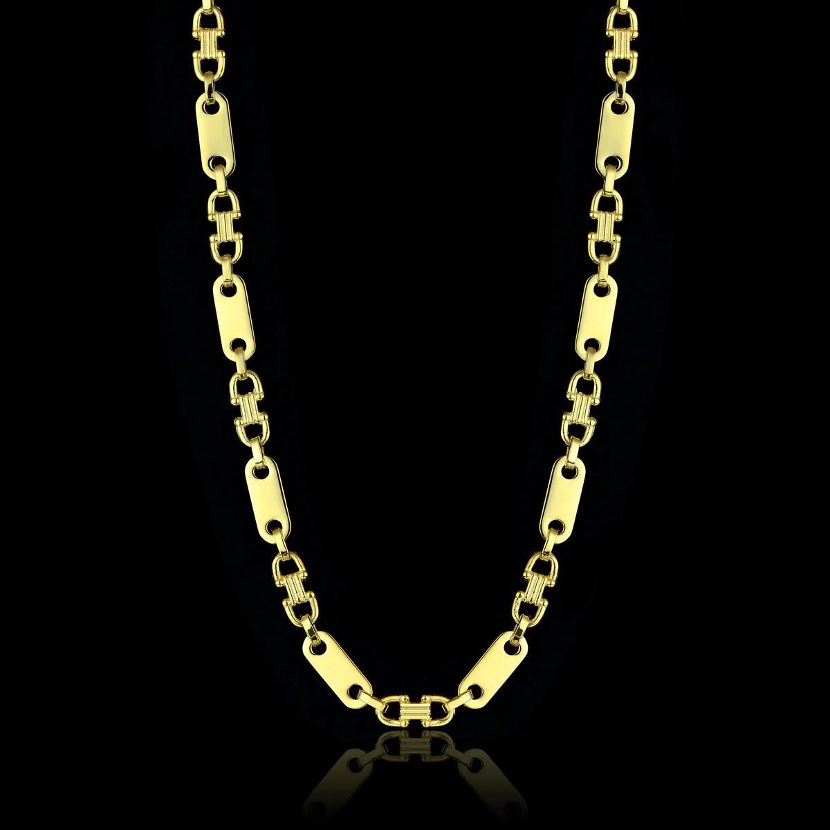 G-Jewelry Plattenkette 18 Karat 70cm / 6mm - Gold