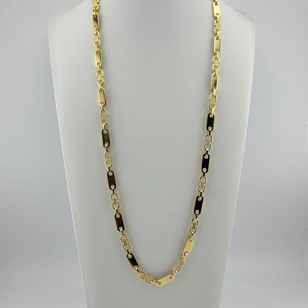 G-Jewelry Plattenkette 18 Karat 70cm / 6mm - Gold