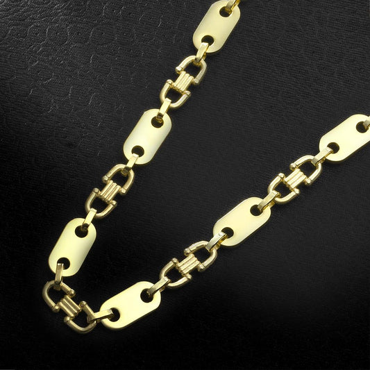 G-Jewelry Plattenkette 18 Karat 70cm / 10mm - Gold