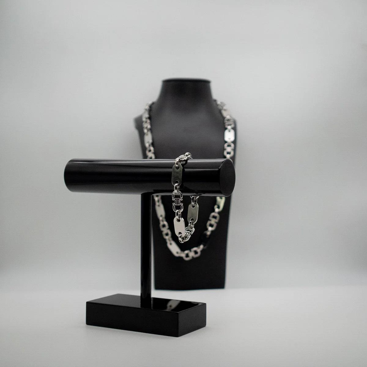 G-Jewelry Plattenkette Set 10mm - Edelstahl