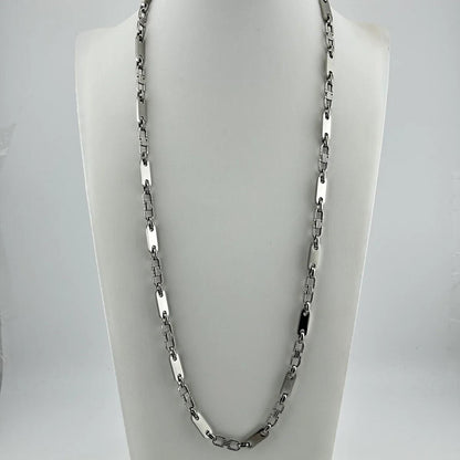 G-Jewelry Plattenkette 70cm / 6mm - Edelstahl