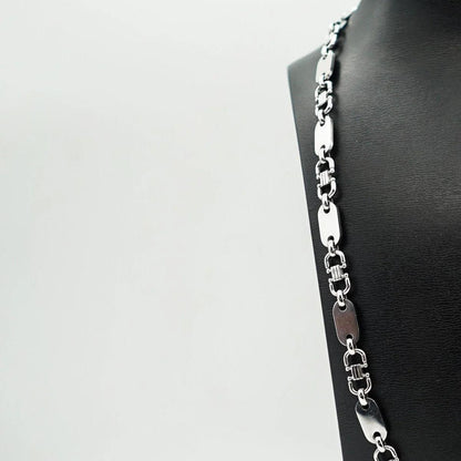 G-Jewelry Plattenkette Set 10mm - Edelstahl