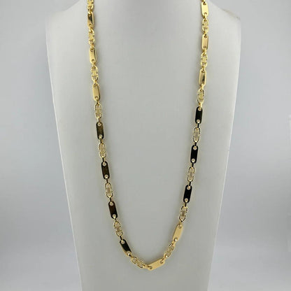G-Jewelry Plattenkette 18 Karat 70cm / 6mm - Gold